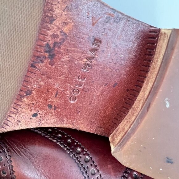 Cole Haan Liam Chukka II Boots Mens US 9M Brown Leather Wingtip Ankle C11053 - Picture 8 of 10